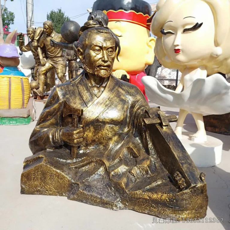 古代鲁班校园人物铜雕