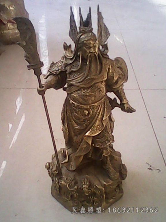 武财神关公校园景观铜雕