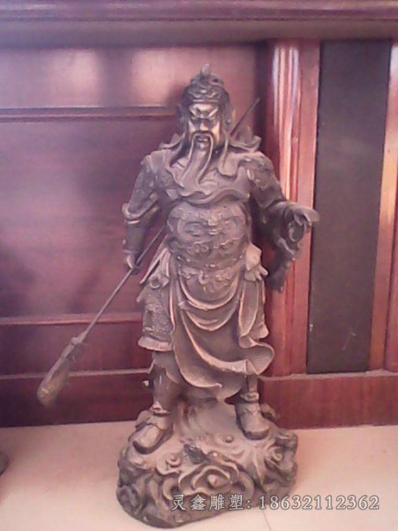 武财神关公公园景观铜雕