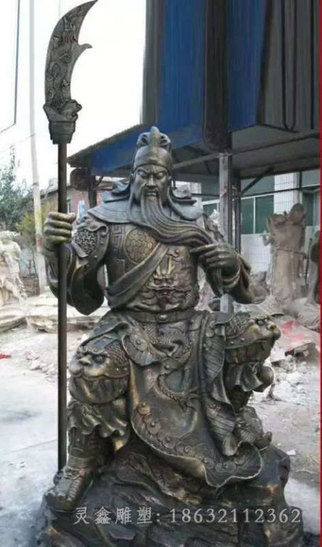 武财神关公别墅景观铜雕