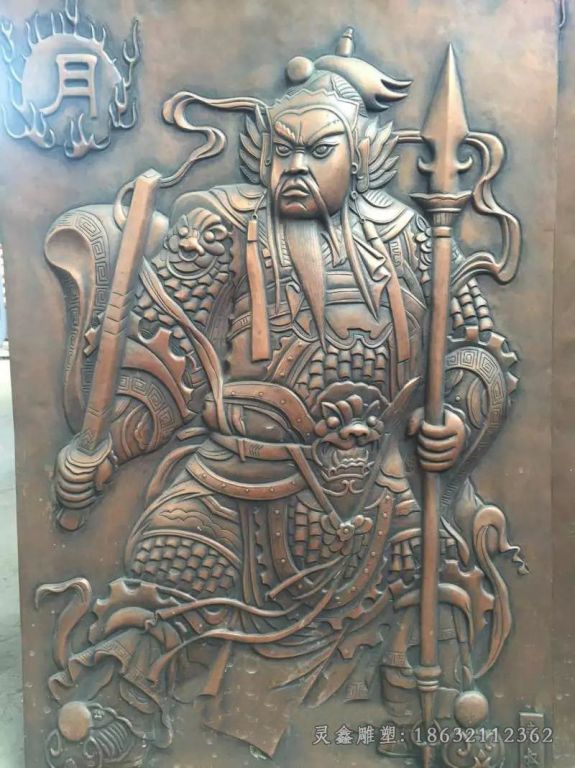 门神浮雕景观铜雕