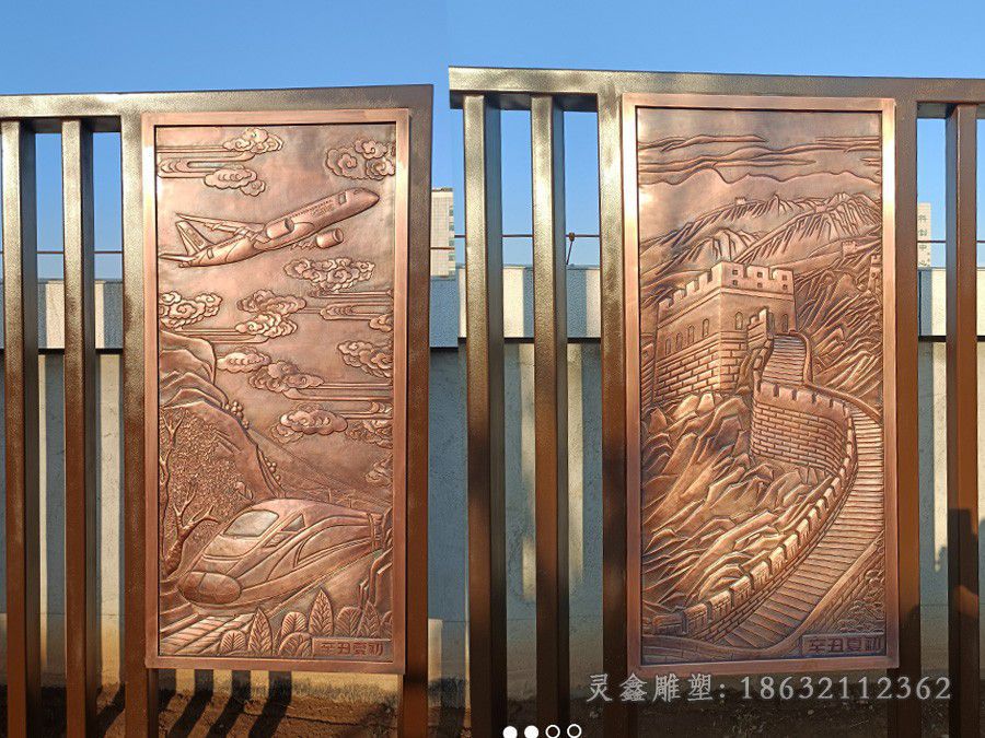 浮雕校园标志景观铜雕