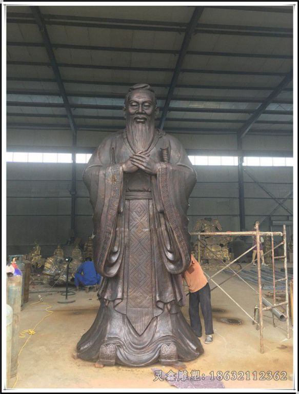 先师孔子户外景观铜雕