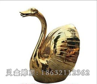 抽象天鹅园林不锈钢雕塑
