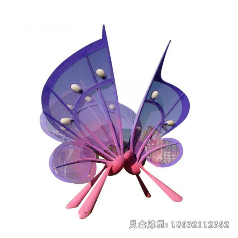 彩色蝴蝶城市不锈钢雕塑