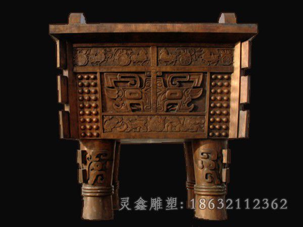 铜鼎校园景观铜雕