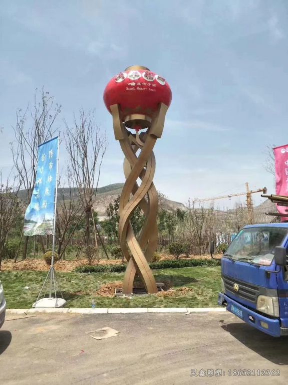 不锈钢灯笼城市景观雕塑