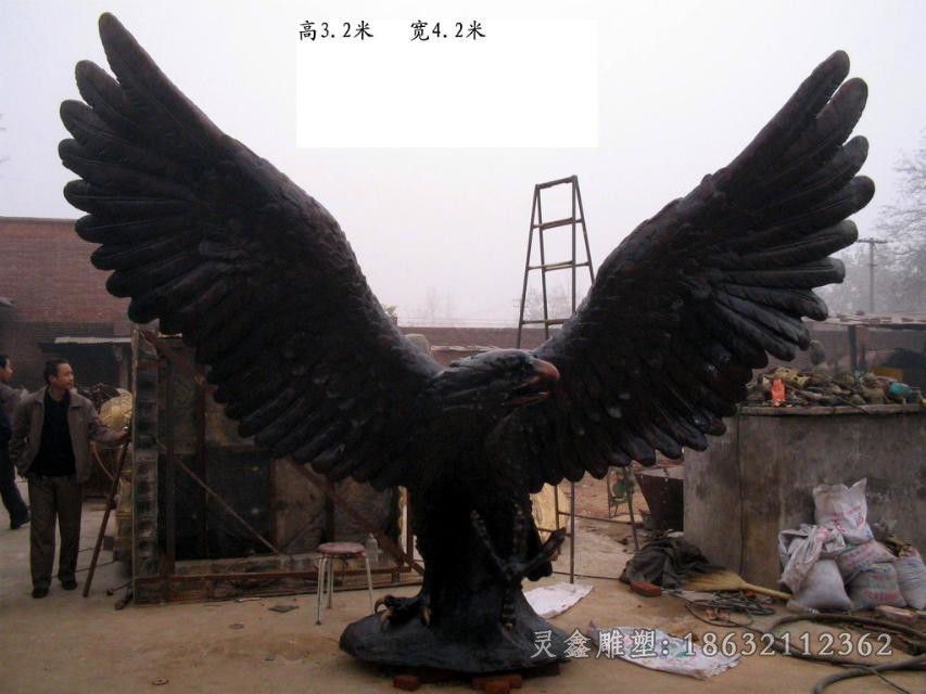 动物老鹰校园景观铜雕