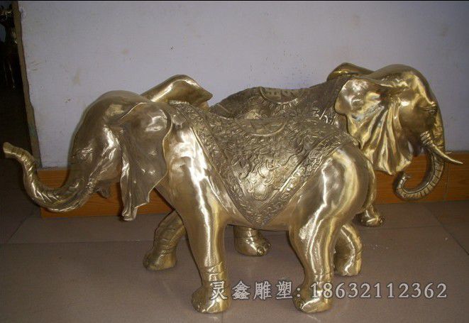 动物大象公园景观铜雕