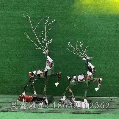 抬头抬腿小鹿不锈钢雕塑