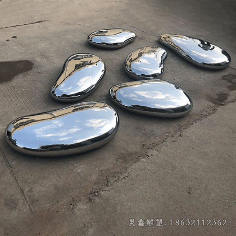 抽象鹅卵石城市不锈钢雕塑