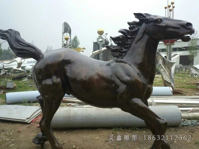动物马公园景观铜雕
