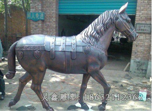 动物马园林景观铜雕