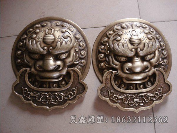 狮子头小区景观铜雕