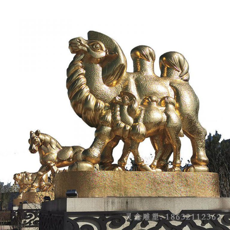 金色骆驼城市景观铜雕