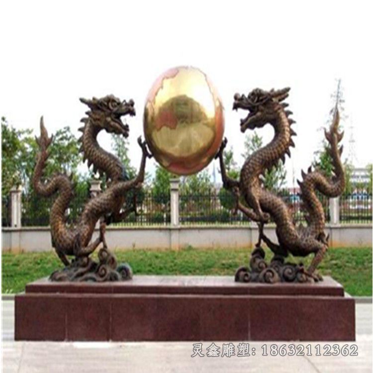 神兽龙校园景观铜雕