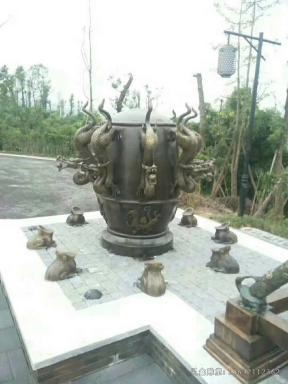 古代浑天仪校园景观铜雕