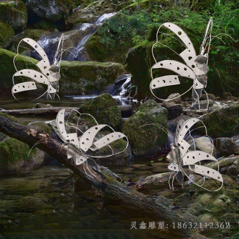 抽象蝴蝶城市不锈钢雕塑