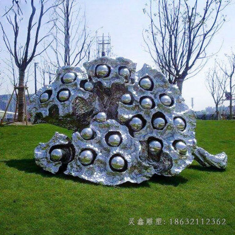 不锈钢莲蓬户外景观雕塑