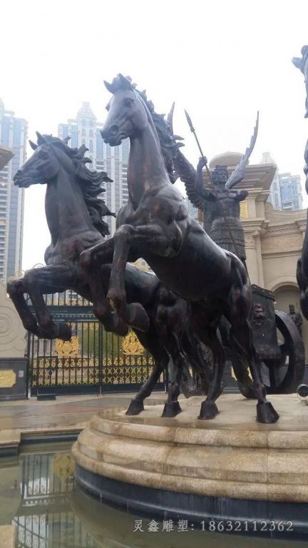 阿波罗战车景区景观铜雕