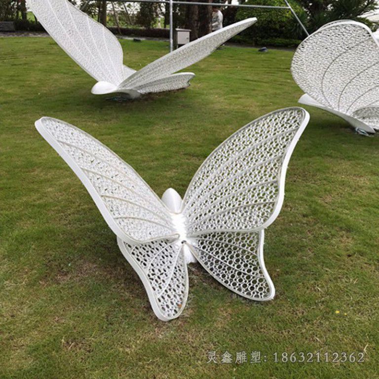 镂空蝴蝶不锈钢公园雕塑