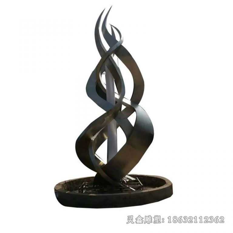 异形圆环广场不锈钢雕塑