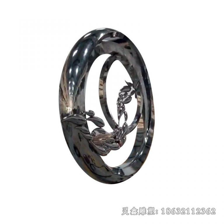 异形圆环户外不锈钢雕塑