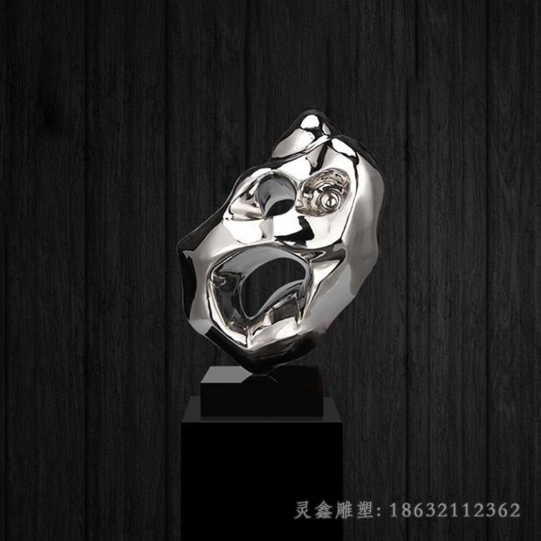 不锈钢镜面抽象标志雕塑
