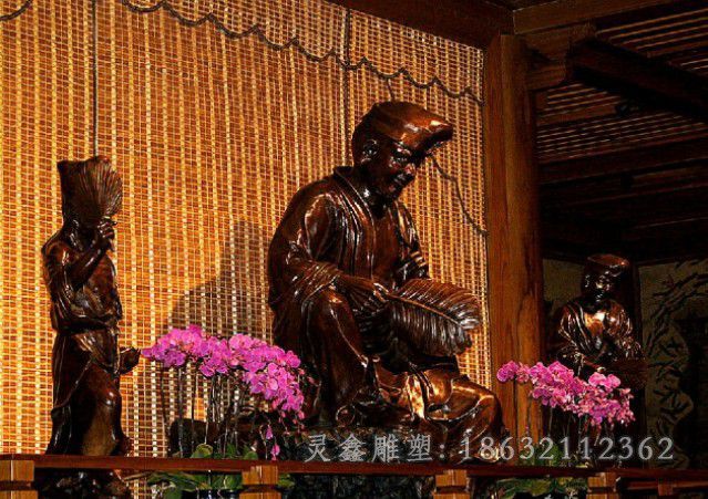 道济和尚小区人物铜雕