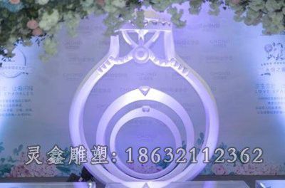 不锈钢发光戒指城市雕塑