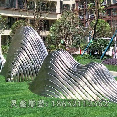 不锈钢镂空假山景区雕塑