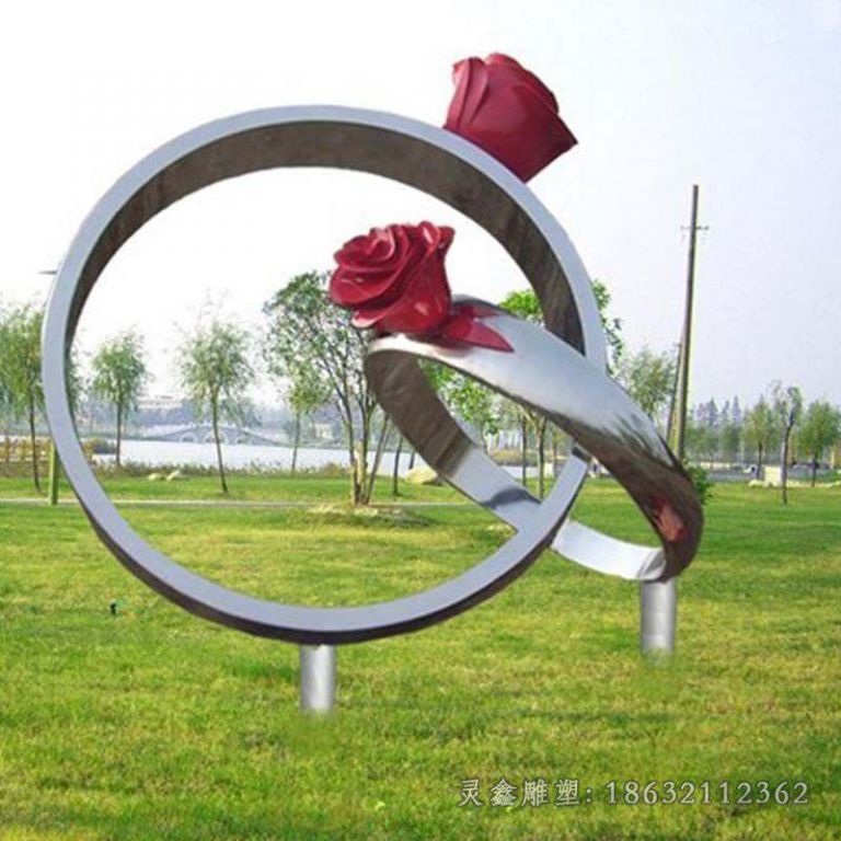 戒指城市景观不锈钢雕塑