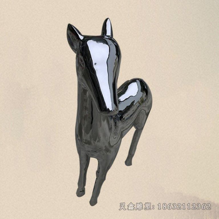 不锈钢抽象小鹿镜面雕塑