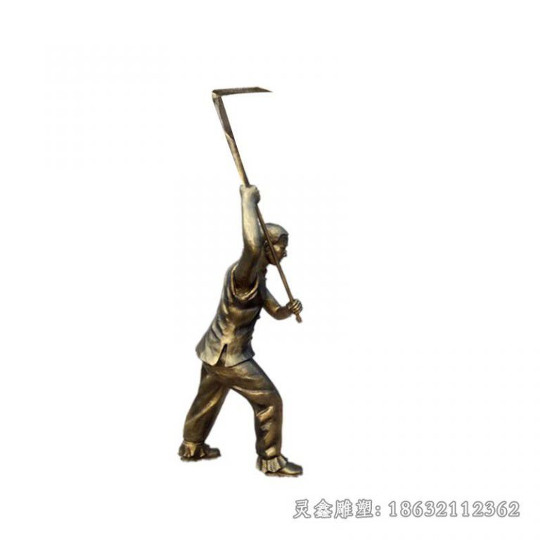 农耕播种插秧别墅铜雕