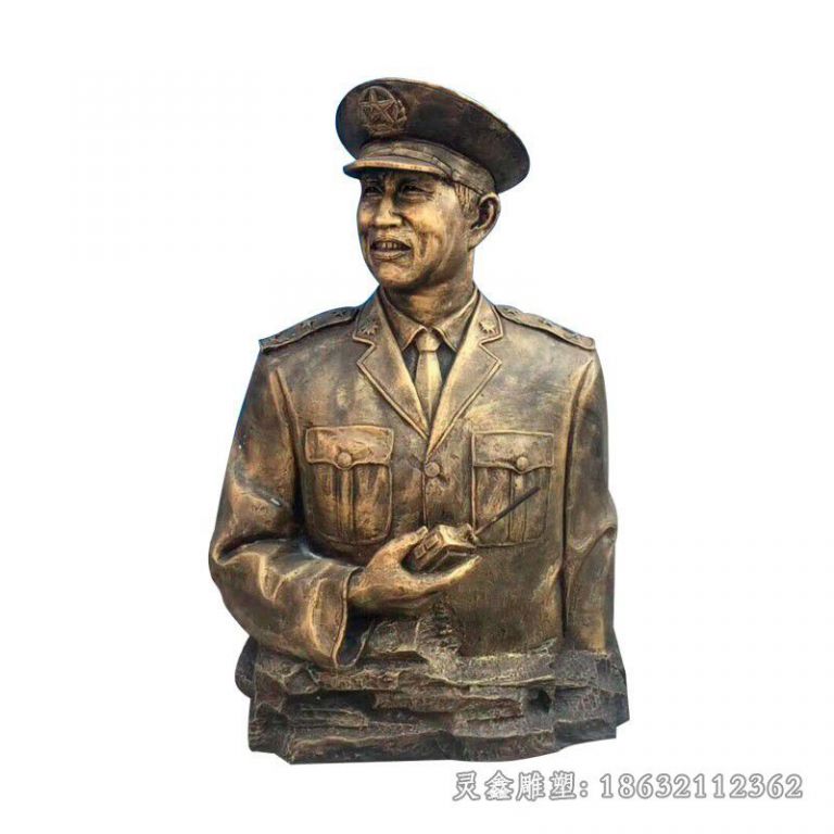 董存瑞胸像街边铜雕