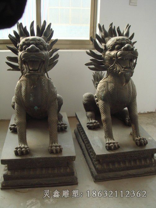 神兽麒麟校园景观铜雕