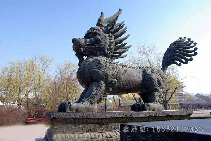 神兽麒麟公园景观铜雕