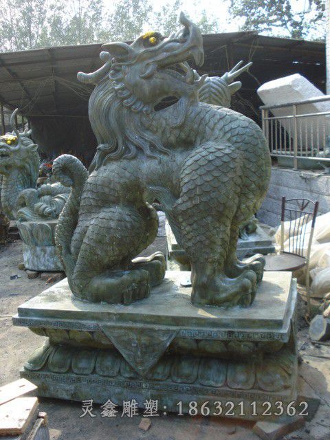 神兽麒麟园林景观铜雕