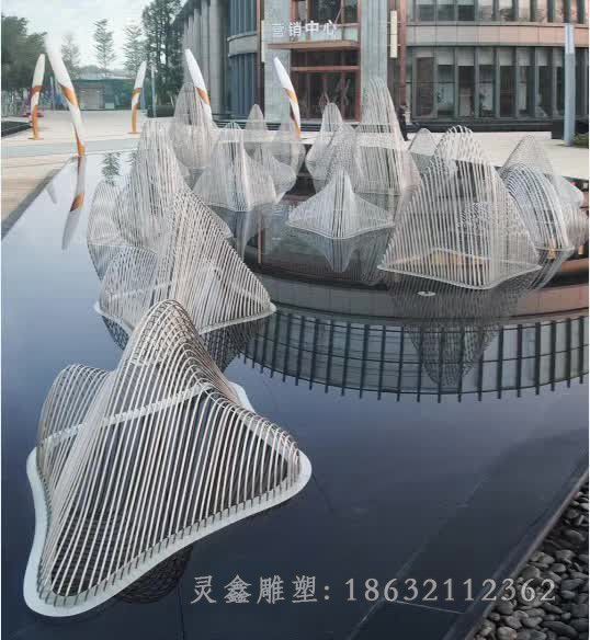 镂空假山小区不锈钢雕塑