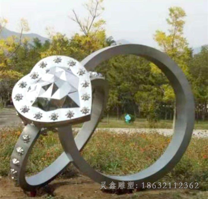 戒指城市不锈钢景观雕塑