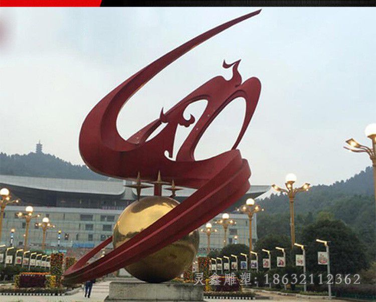 不锈钢彩绘鸽子广场雕塑