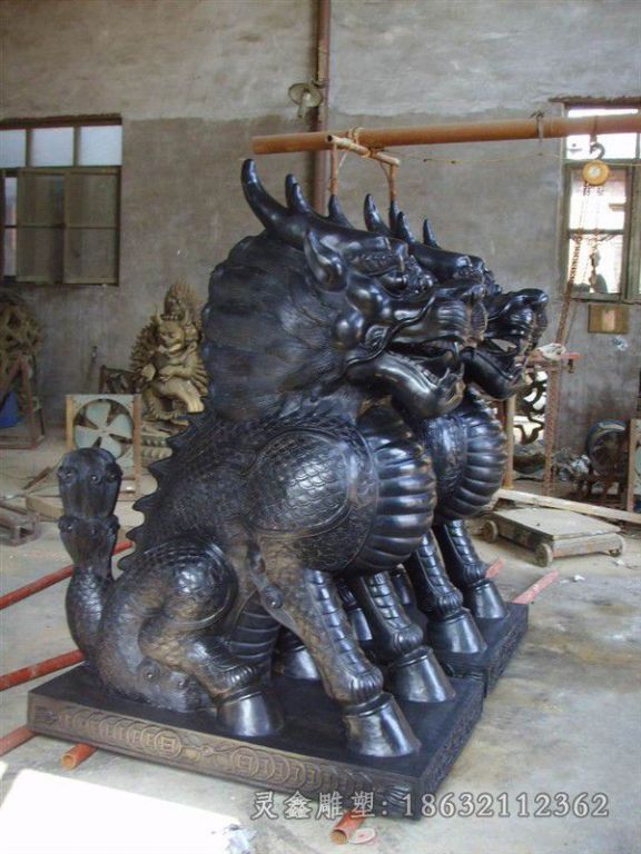 神兽麒麟城市动物铜雕