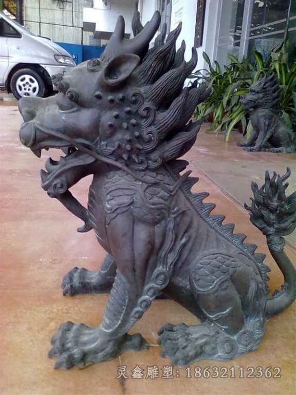 神兽麒麟户外动物铜雕