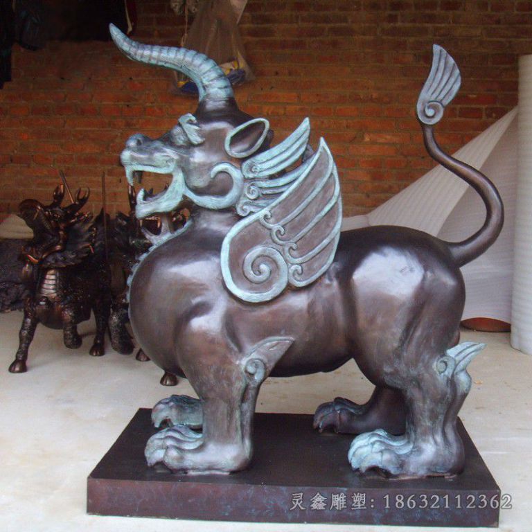 独角兽公园景观铜雕