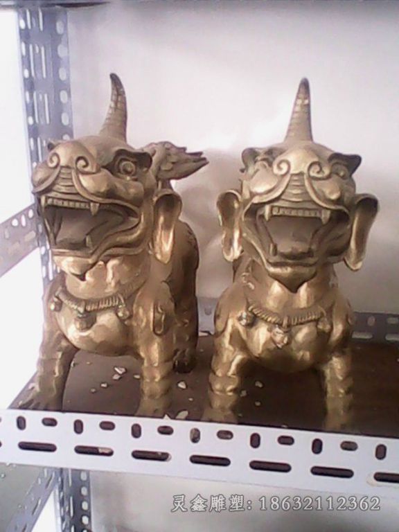 独角兽景区景观铜雕