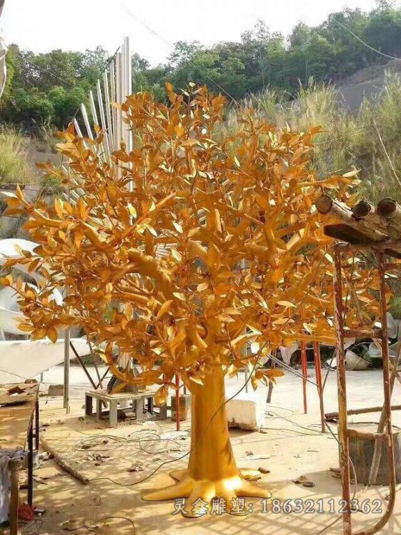 不锈钢仿真树植物雕塑