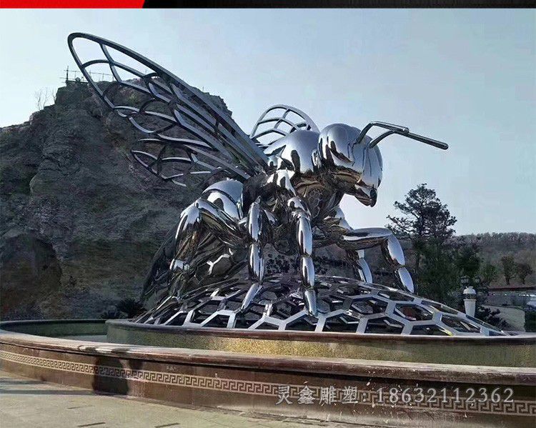 不锈钢飞行蚂蚁公园雕塑