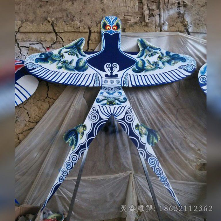 不锈钢彩绘风筝城市雕塑