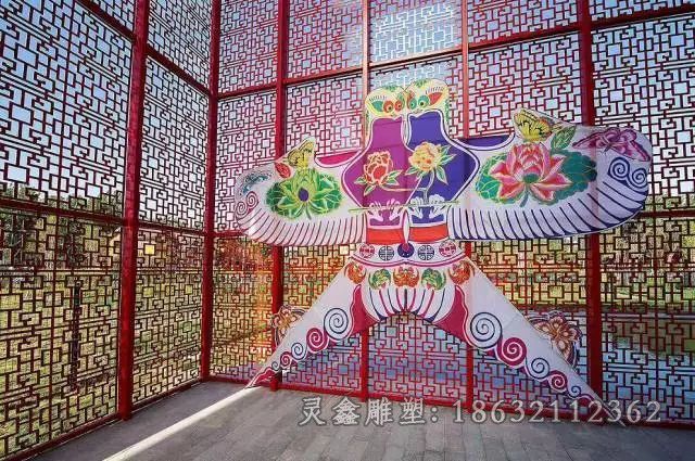 不锈钢彩绘风筝庭院雕塑