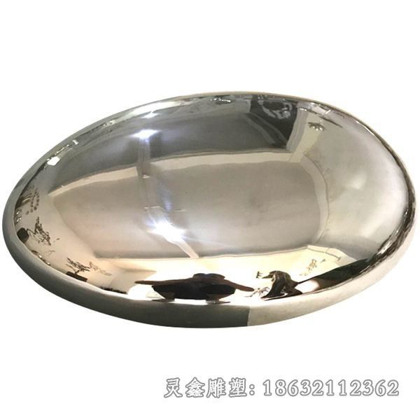 不锈钢镜面鹅卵石景观雕塑